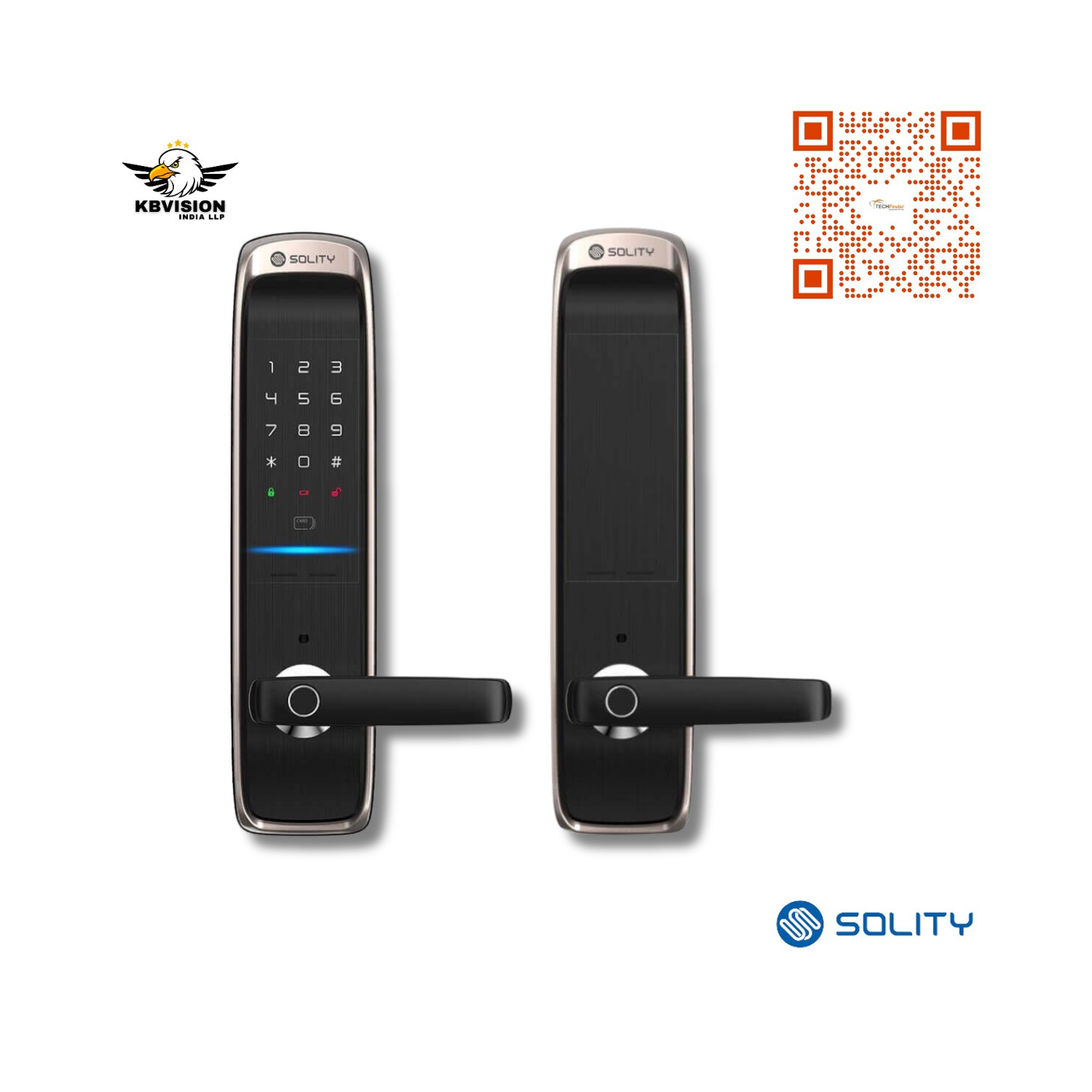 Solity GM-6000BK Premium Mortise Smart Door Lock