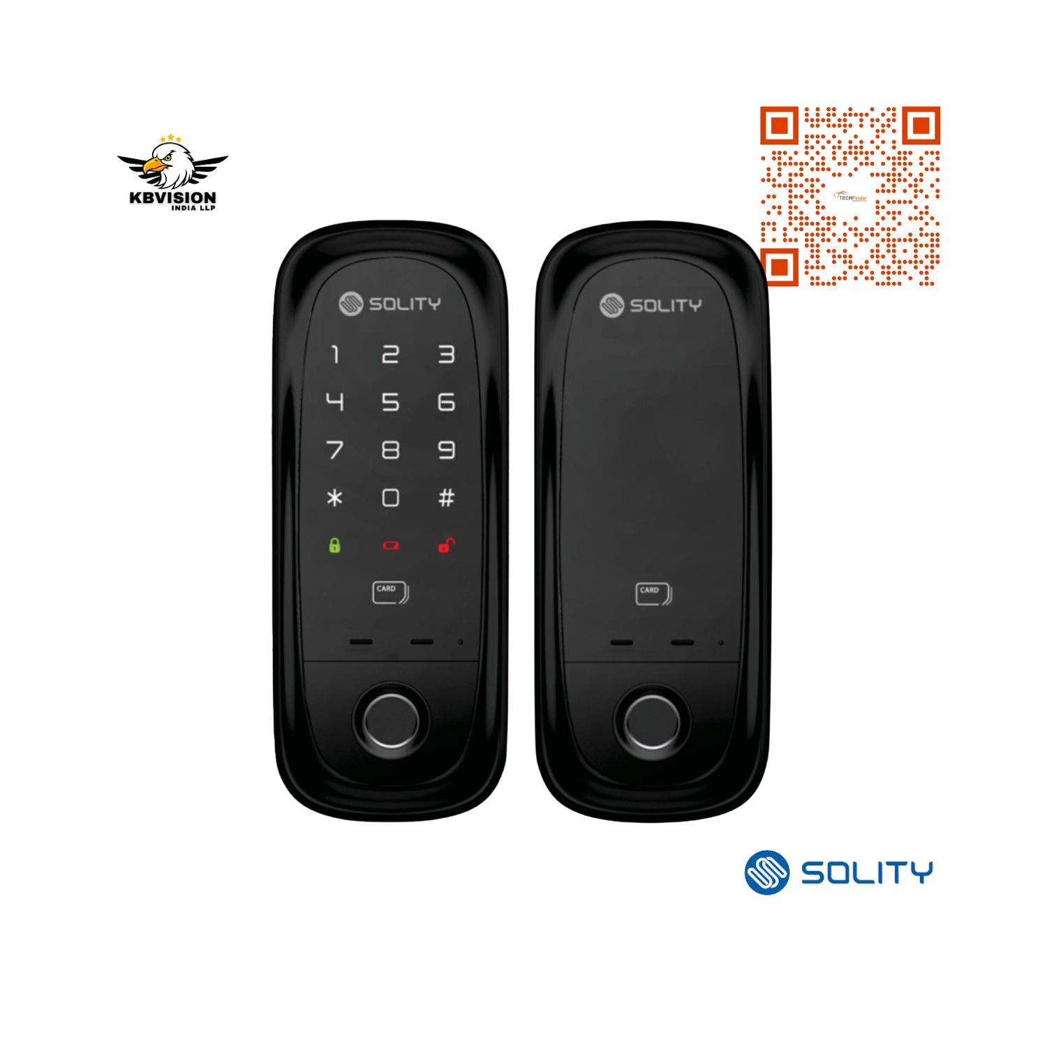 Solity GD-60B Both Side Finger Print Rim Door Lock